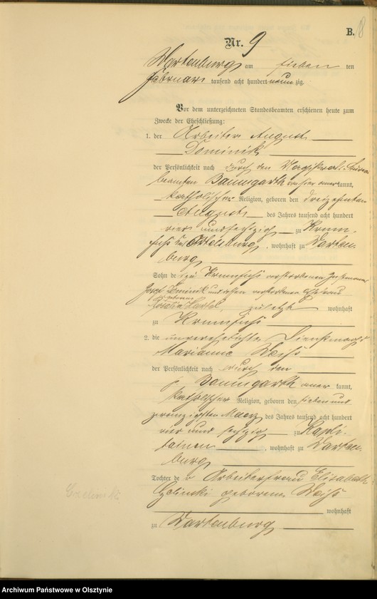 image.from.unit.number "Heiraths-Haupt-Register Nr 1 - 45"