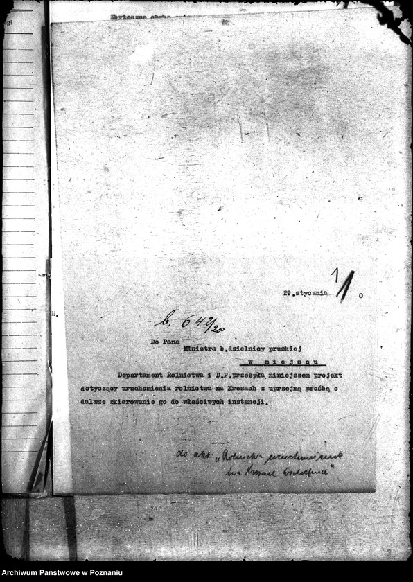 Obraz 5 z jednostki "Sprawy szczegółowo-administracyjne Aprowizacja rolnictwa uruchomienie na Kresach Wschodnich"