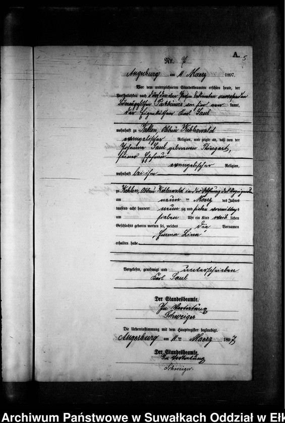 image.from.unit.number "Geburts-Neben-Register des Preussischen Standes-Amtes Kehlen Kreis Angerburg"