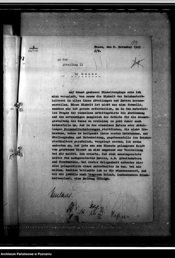 Obraz 17 z jednostki "Geschäftsgang. Dienstzeit. Gewerbeaufsicht. Politische Beurteilung der Beamten. Entlohnung der Polen. Ausder Rede des Gauleiters"