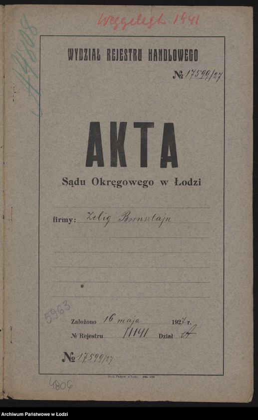 Obraz 2 z jednostki "Zelig Bornsztajn- sprzedaż ubiorów męskich i damskich"