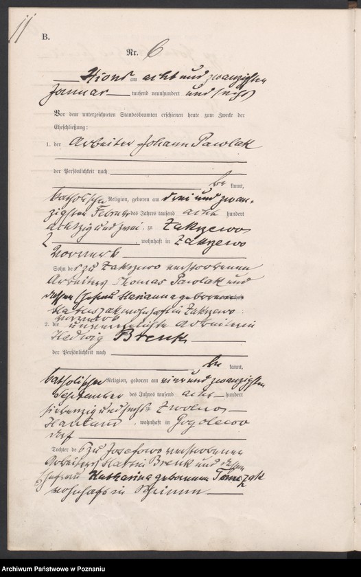Obraz 14 z jednostki "Heirats-Haupt-Register"