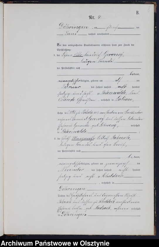 image.from.unit.number "Heiraths-Neben-Register Nr 1 - 19"