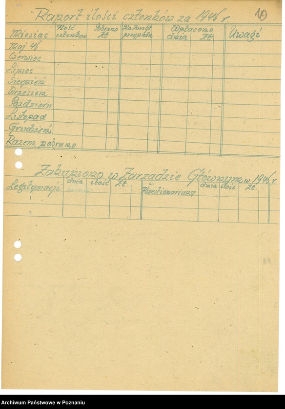 Obraz 13 z jednostki "1. Działalność Opiekuńcza Związku Powstańców Wielkopolskich. 2. Księgowość Związku Powstańców Wielkopolskich. 3. Zbiórka uliczna 6.VII. 1949 r. 4. Preliminarze budżetowe."