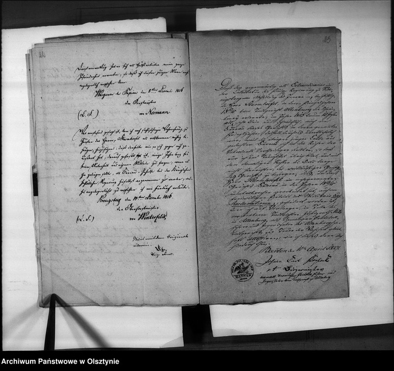 image.from.unit.number "Anstellung des Kreissekretair Sturmhoefel [Johann Friedrich] als Regierungs-Sekretair"