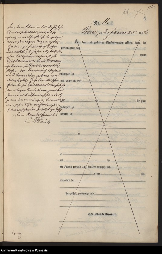 Obraz 14 z jednostki "Księga zgonów t. I"