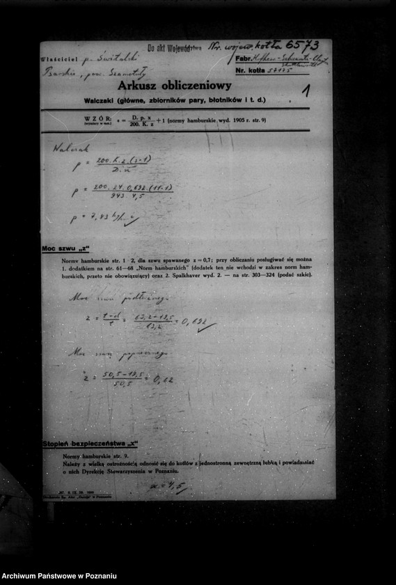 Obraz 5 z jednostki "Gospodarstwo rolne R. Świtalskiego majątek Psarskie powiat szamotulski nr woj. 6573"