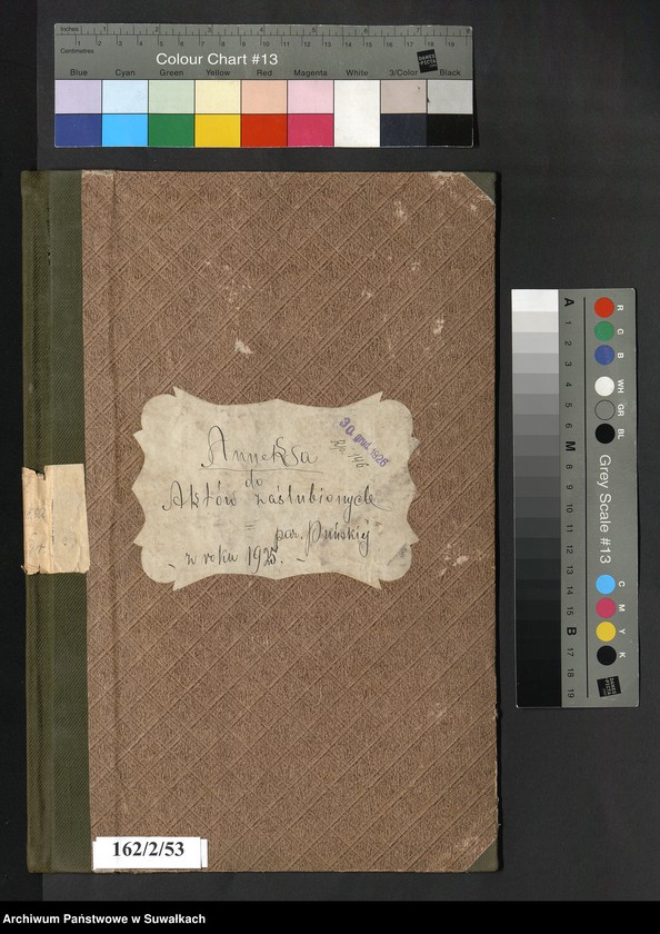 image.from.unit.number "Aneksa do Aktów zaślubionych par Puńskiej z roku 1925"