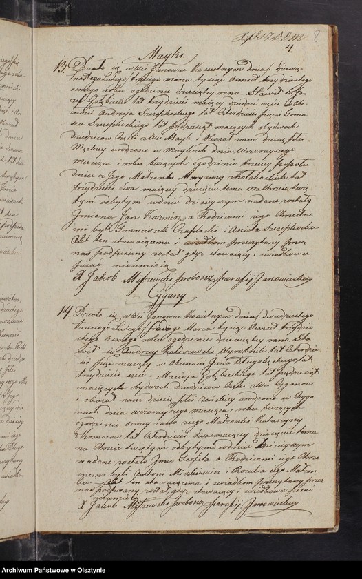 image.from.unit.number "Duplikat Kościoła Parafialnego Janowieckiego składający się z trzech Oddziałow to jest Ak Urodzenia Zaslubienia i Zejścia na Rok 1838 przeznaczony"
