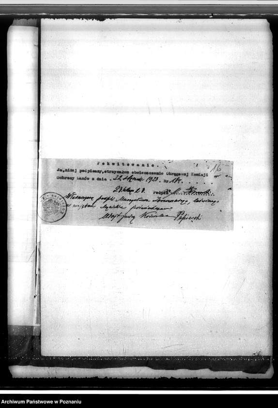 Obraz 20 z jednostki "Sprawa likwidacji serwitutów w lasach majątku Mycielin własność A. Doruchowskiego gmina Kościelec powiat kaliski"