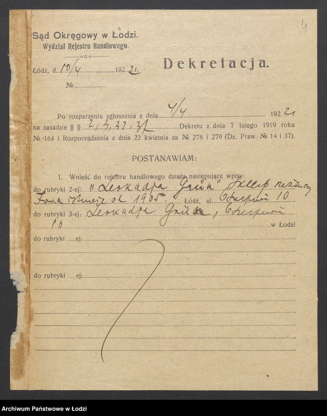 Obraz 6 z jednostki "Leokadia Grün - sklep rzeźniczy"