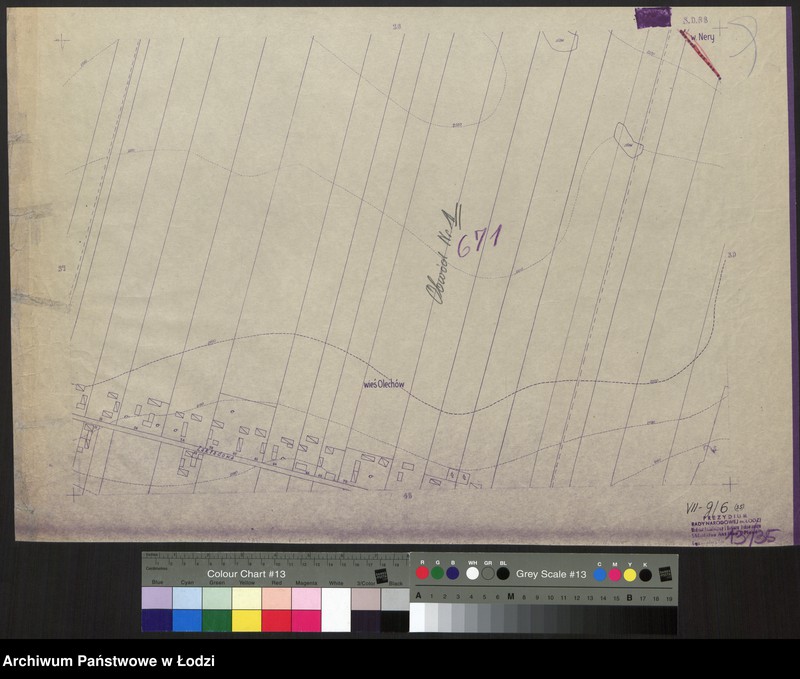 Obraz 1 z jednostki "Plan m. Łodzi 1:2000 z oznaczeniem podziału miasta na Obwody Komitetów Blokowych. Sekcja SO 38"