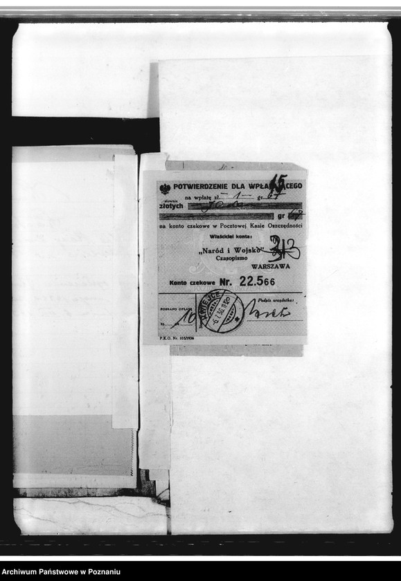 Obraz 19 z jednostki "Dowody rozchodu Związku Rezerwistów- Koło Kwiejce, powiat Czarnków"