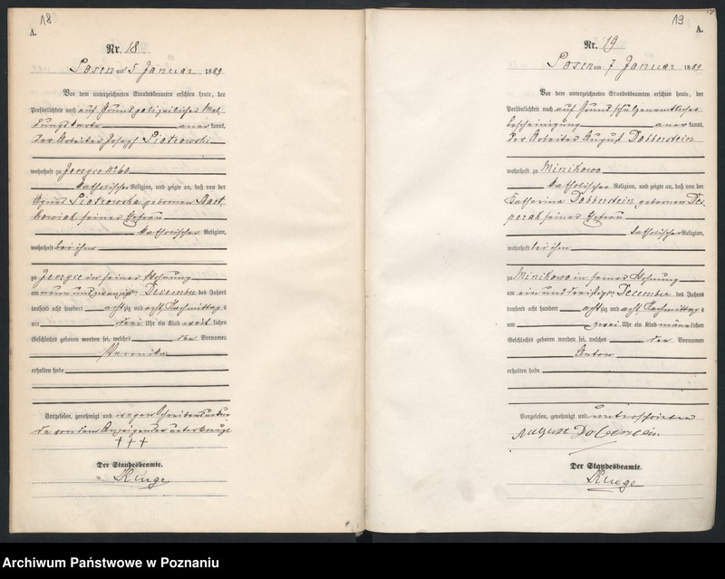 Obraz 13 z jednostki "Księga urodzeń t. I"