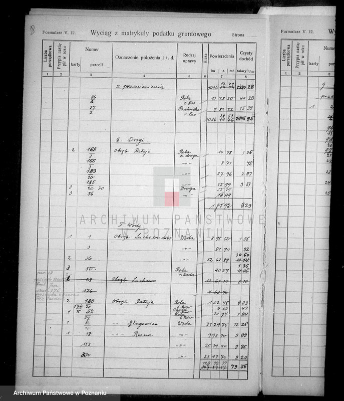 Obraz 12 z jednostki "Rejestr wyłączeń z art. 4 i 5 ustawy o wykonaniu reformy rolnej majątku Łobżenice"
