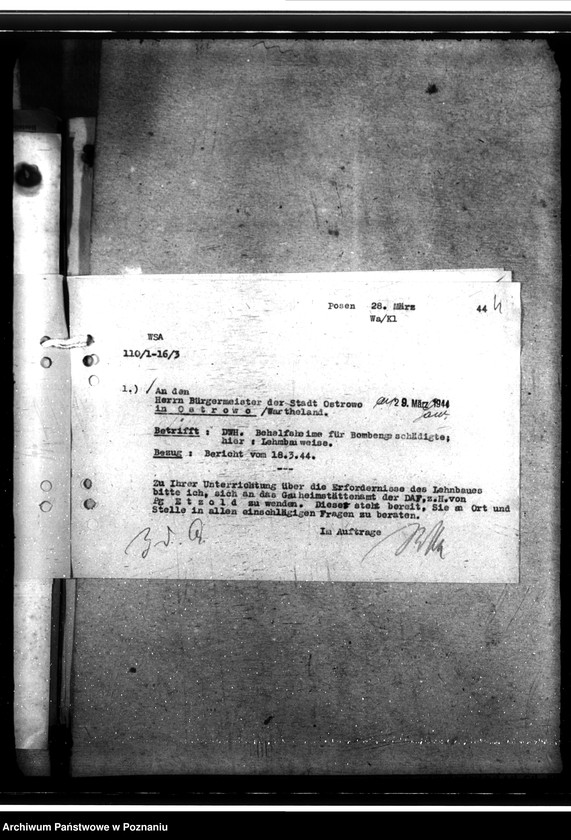 Obraz 8 z jednostki "Errichtung von Behelfsheimen des DWH. Baukarten"