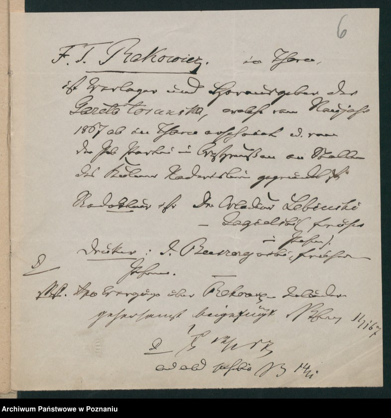 Obraz 9 z jednostki "A. betr. Dr Franz Thaddeus Rakowicz, Verleger"