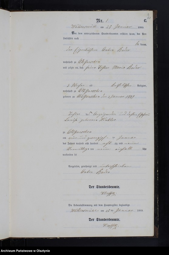 Obraz z jednostki "Sterbe-Neben-Register Nr 1 - 43"