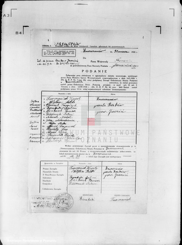 Obraz 5 z jednostki "/Stowarzyszenie ochotniczej straży pożarnej powiatu jarocińskiego/ litery od Ł-R"