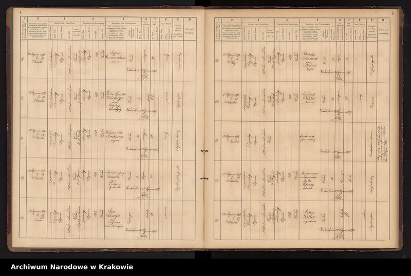 image.from.unit.number "Księga obejmująca wpisy wypadków śmierci Izraelitów w okręgu metrykalnym Krakowskim na rok 1892"