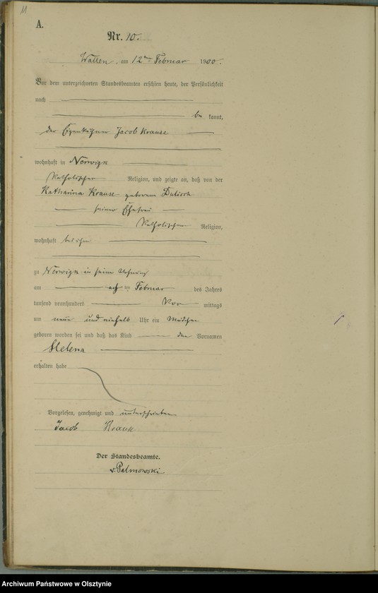 image.from.unit.number "Geburts-Haupt-Register Nr 1 - 74"