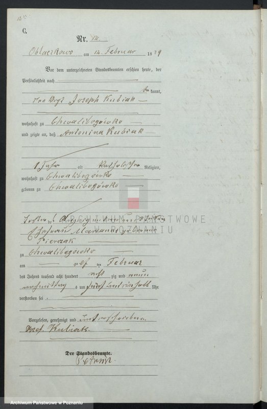 Obraz 15 z jednostki "Księga zgonów"