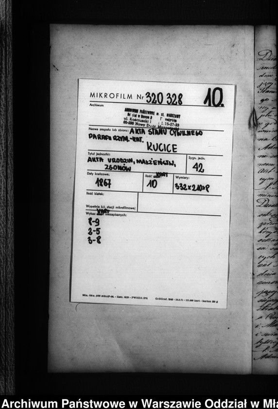 Obraz 3 z jednostki "Akta urodzeń, małżeństw i zgonów"