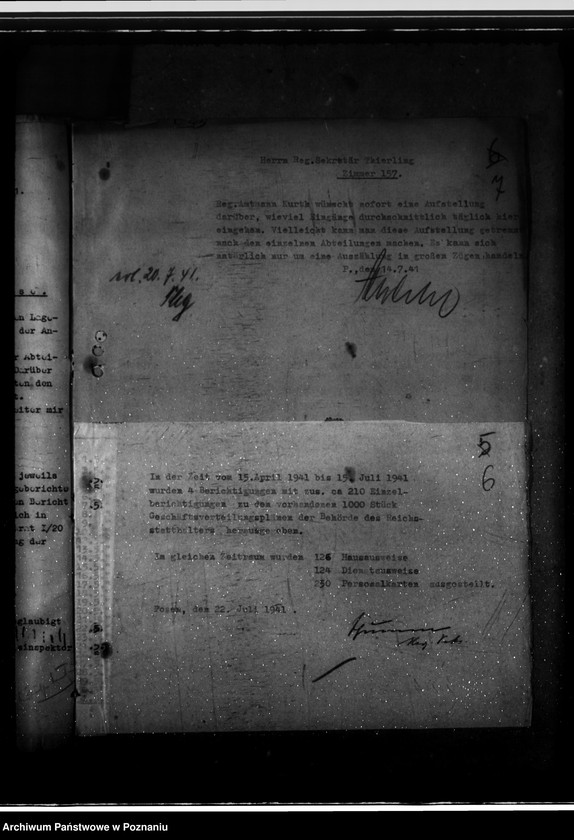 Obraz 10 z jednostki "Lageberichte - korespondencja i wytyczne w sprawie sporządzania sprawozdań z działalności landratów i wydziałów urzędu namiestnika"