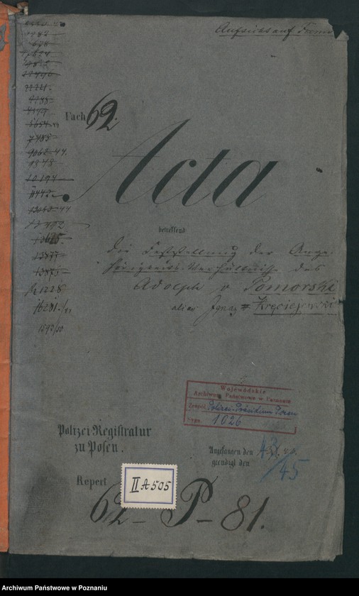 Obraz 2 z jednostki "A. betr. Adolf von Pomorski alias Ignaz Kręciejewski"