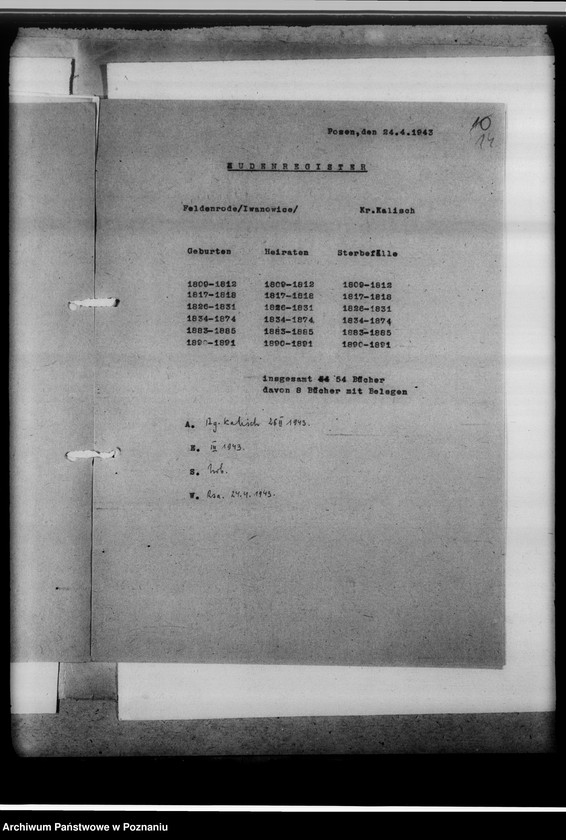 Obraz 18 z jednostki "Register der Juden, Dissidenten und Kirchenbuchduplikate [powiat kaliski]"