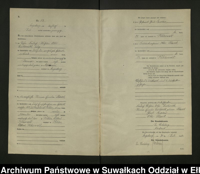 image.from.unit.number "[Heirats - Register (Neben - Register) Standesamt Angerburg einschl. der Bezirke, Gr. Strengeln, Prinowen und Kehlen Kreis Angerburg] No 50 bis 115"