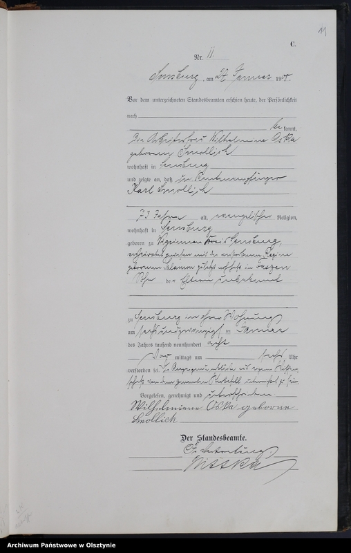 image.from.unit.number "Sterbe-Haupt-Register Nr 1 -189"