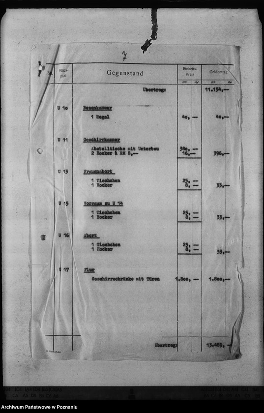 Obraz 11 z jednostki "Zamek w Poznaniu - Herstellungssumme der Innen- Ausstattung"