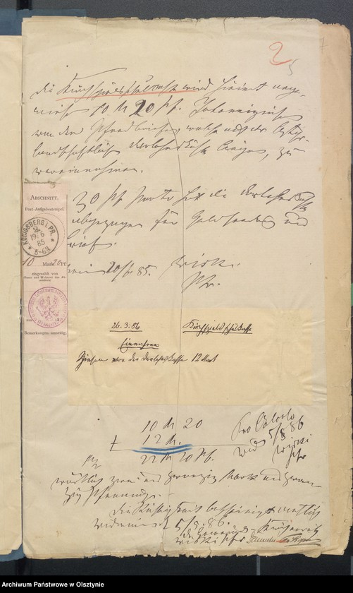 image.from.unit.number "Einnahme und Ausgabe Beläge der Kirchspielsschulkasse zu Widminnen"