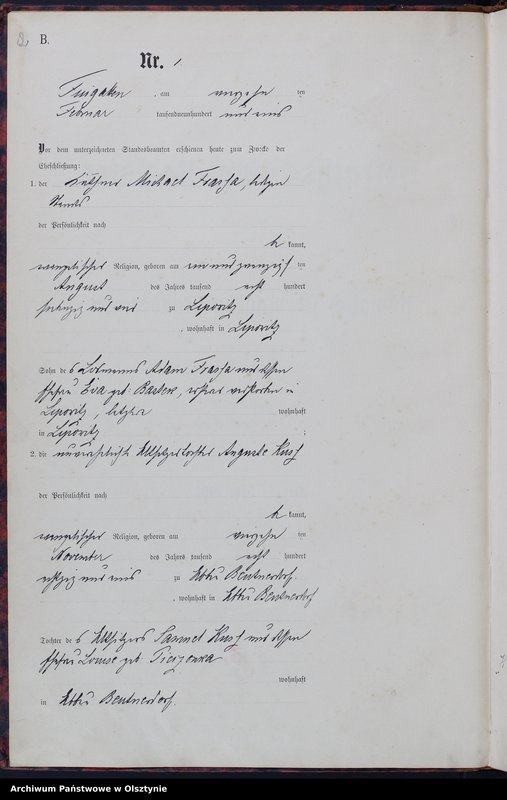 image.from.unit.number "Heiraths-Haupt-Register Nr 1 - 23"