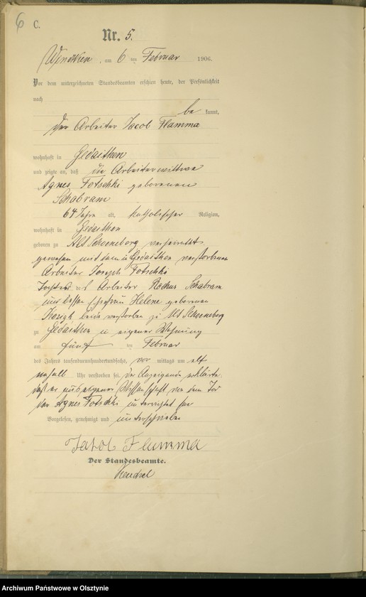 image.from.unit.number "Sterbe-Haupt-Register Nr 1 - 40"