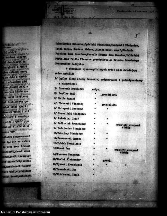 Obraz 9 z jednostki "Odszkodowania służby folwarcznej przejętej przez Skarb Państwa z majątku przymusowo wykupionego majątku Ląd powiatu konińskiego"