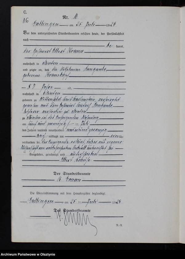 image.from.unit.number "Sterbe-Neben-Register Nr 1 - 24 [ Księga zgonów - wtóropis ]"