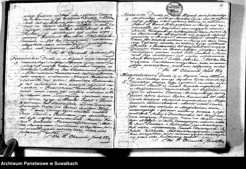 image.from.unit.number "Duplikat akt urodzonych, zaślubionych i zmarłych parafii wigierskiey z roku 1855"