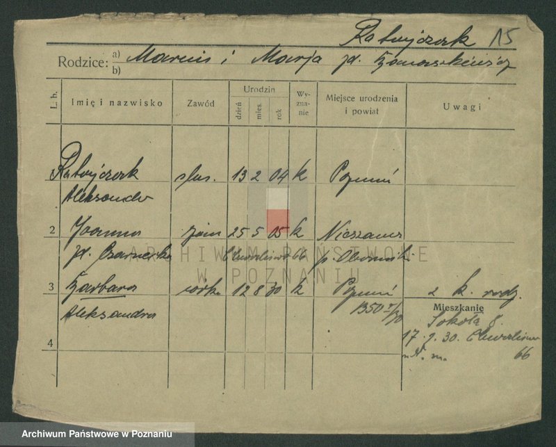 Obraz 17 z jednostki "Ratajczak (żonaci) - Ratajczyk"