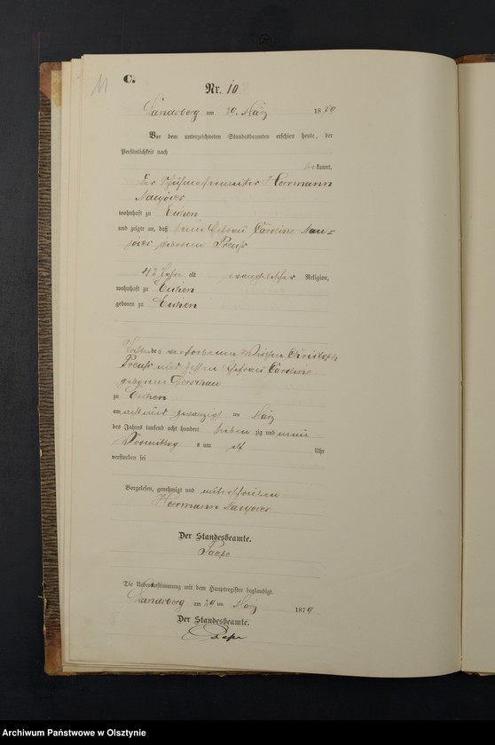 image.from.unit.number "Sterbe-Neben-Registre Nr 1 - 40"