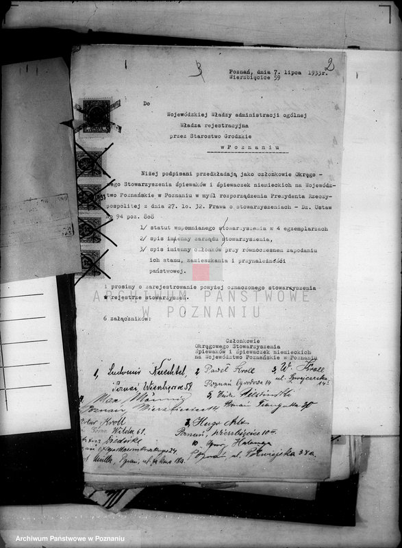 Obraz 6 z jednostki "/Okręgowe Stowarzyszenie Śpiewaków i Śpiewaczek Niemieckich w obrębie województwa poznańskiego i pomorskiego w Poznaniu/"