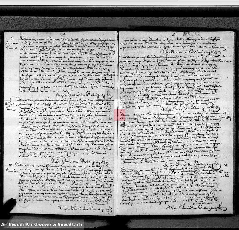 Obraz 5 z jednostki "Księga duplikat aktów urodzenia, małżeństw i zejścia parafii wiejsiejskiej z roku 1855"