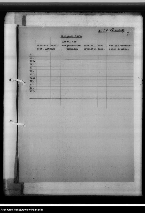 Obraz 6 z jednostki "[Korespondencja w sprawach organizacyjnych, sprawozdanie z działalności, Kreissippenamt Lentschütz Łęczyca, województwo łódzkie]"