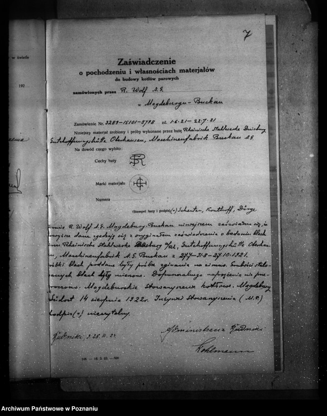 Obraz 11 z jednostki "Majątek Rudniki, pow. nowotomyski - gosp. rolne nr woj. kotła 199"