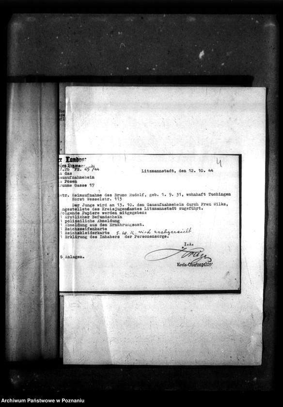 Obraz 8 z jednostki "[Akta personalne wychowanka Bruna Rudolfa, ur. 10 IX 1931]."