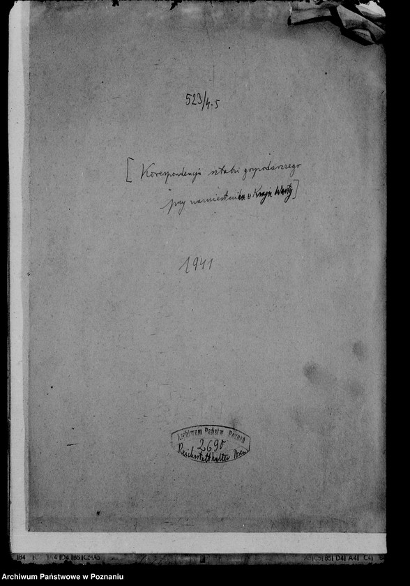 Obraz 4 z jednostki "Korespondencja sztabu gospodarczego przy namiestniku w Kraju Warty"