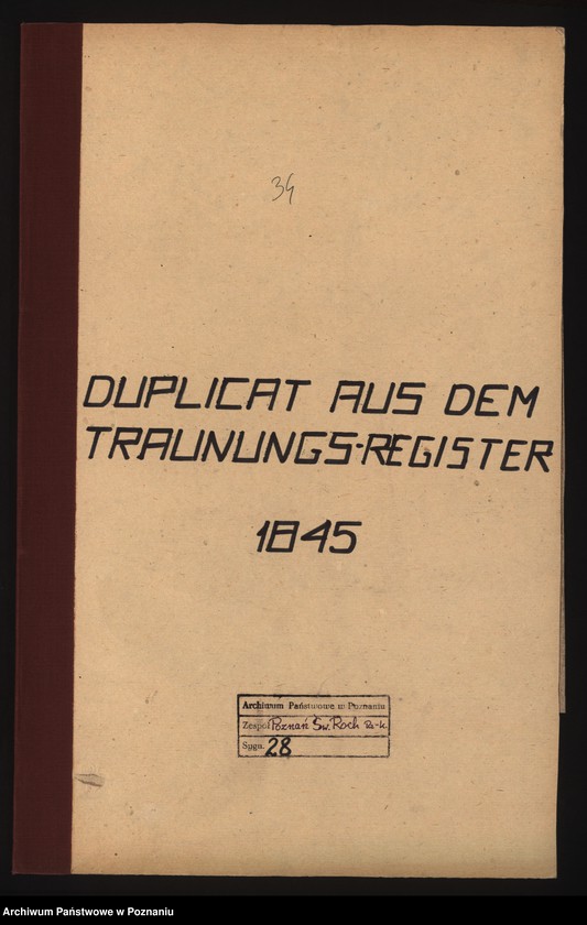 Obraz 2 z jednostki "Duplicat aus dem trauungs- Register"