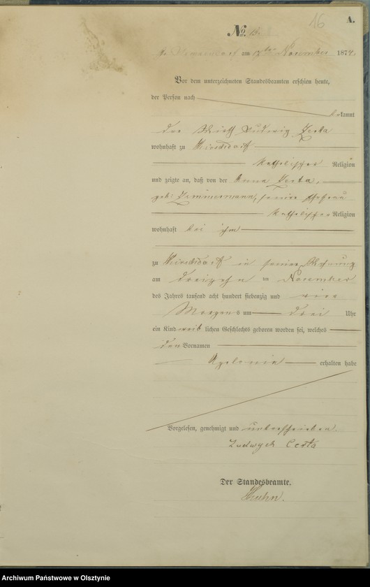 image.from.unit.number "Haupt-Geburts-Register Nr 1 - 30"