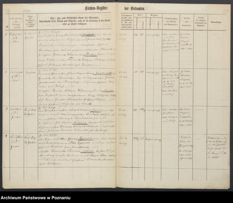 Obraz 13 z jednostki "Duplikat der Tauf, Trauungs und Sterberegister"